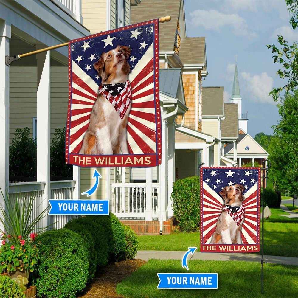 Personalized Dog Flags, Australian Shepherd House Flag, Dog Flag For House, Garden Flags Dogs, Dog House Flags