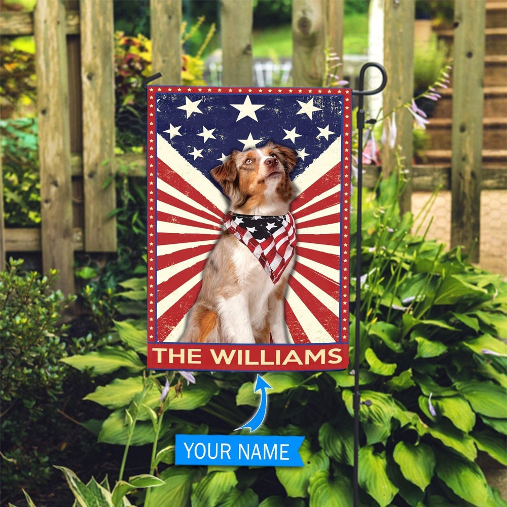 Personalized Dog Flags, Australian Shepherd House Flag, Dog Flag For House, Garden Flags Dogs, Dog House Flags