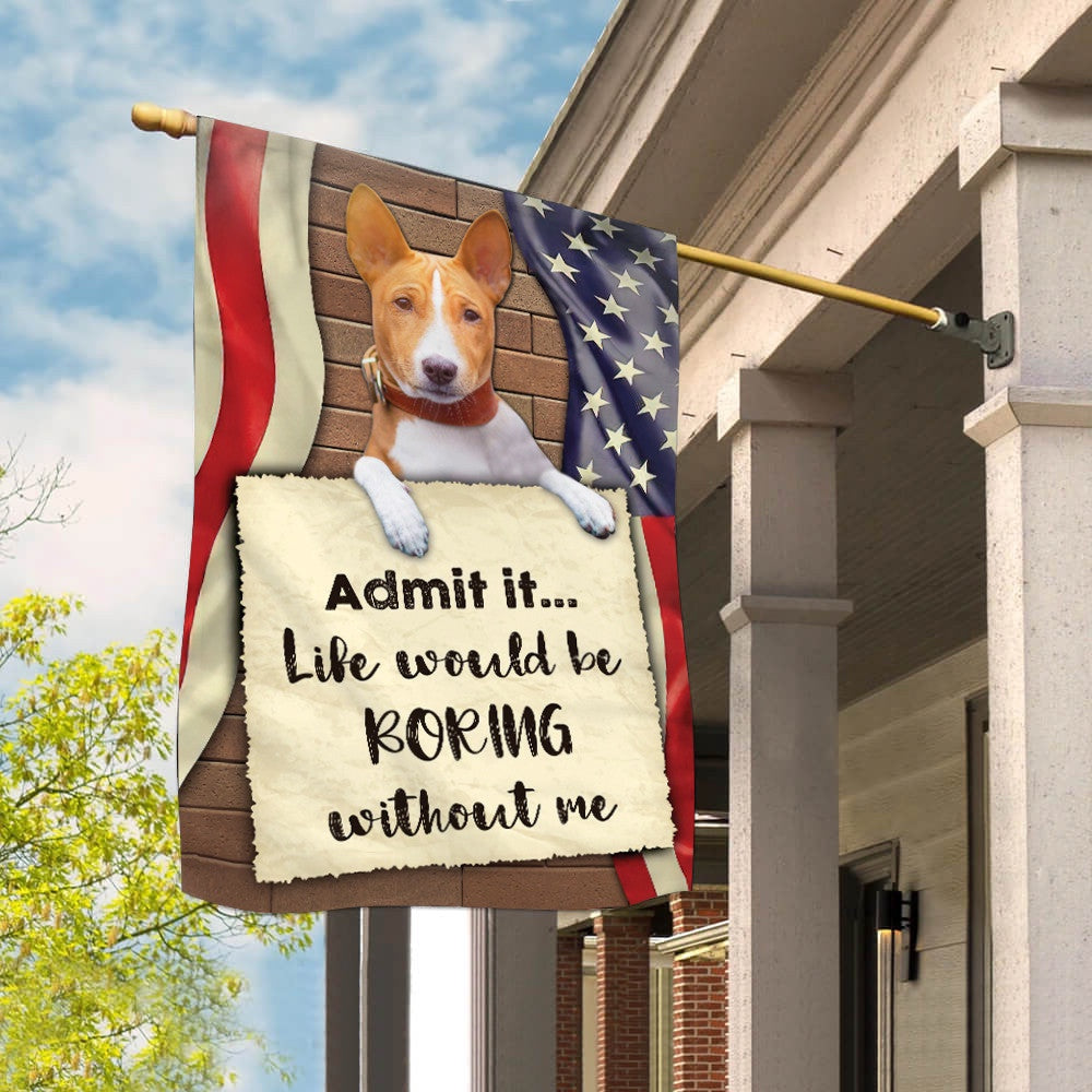 Personalized Dog Flags, Basenji Flag, Garden Flags Dogs, Dog House Flags