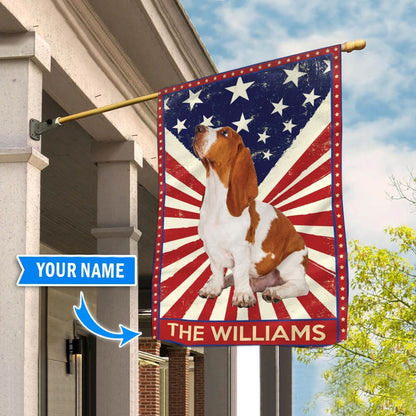 Personalized Dog Flags, Basset Hound Custom Flag, Dog Flag For House, Garden Flags Dogs, Dog House Flags