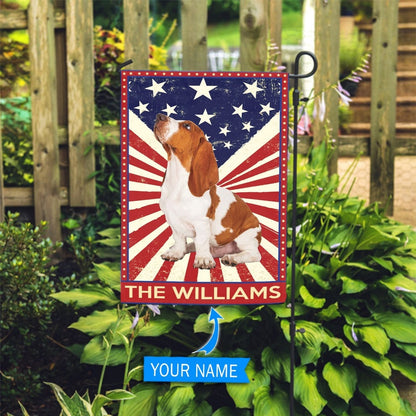 Personalized Dog Flags, Basset Hound Custom Flag, Dog Flag For House, Garden Flags Dogs, Dog House Flags