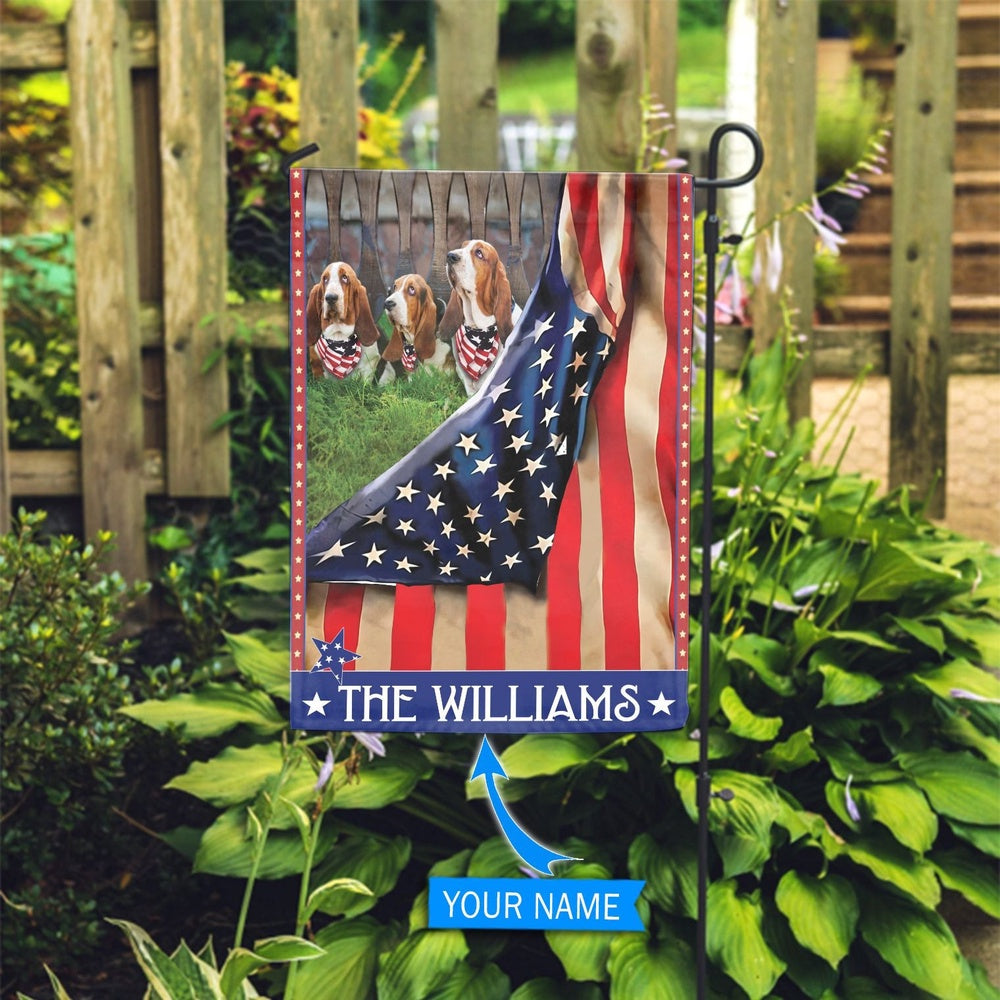 Personalized Dog Flags, Basset Hound Flag, Garden Flags Dogs, Dog House Flags