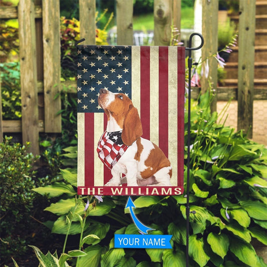 Personalized Dog Flags, Basset Hound Garden Flag, Garden Flags Dogs, Dog House Flags