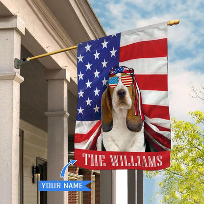 Personalized Dog Flags, Basset Hound House Flag, Custom Dog Garden Flags, Garden Flags Dogs, Dog House Flags