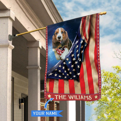 Personalized Dog Flags, Basset Hound House Flag, Garden Flags Dogs, Dog House Flags