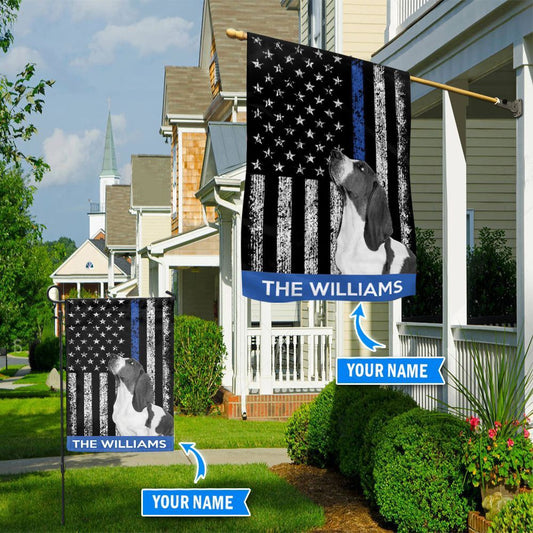 Personalized Dog Flags, Basset Hound Police Flag, Garden Flags Dogs, Dog House Flags
