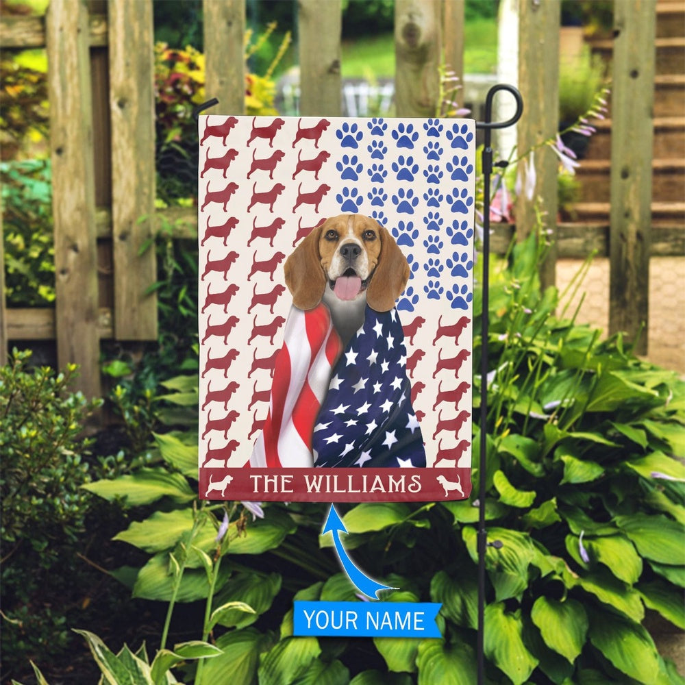 Personalized Dog Flags, Beagle Flag, Dog American Flag, Garden Flags Dogs, Dog House Flags