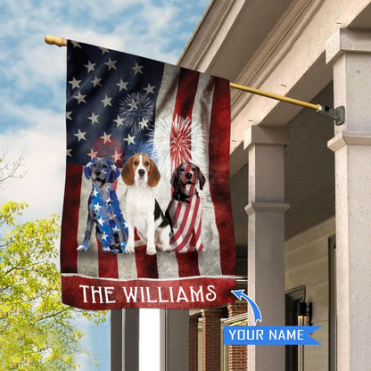 Personalized Dog Flags, Beagle House Flag, Garden Flags Dogs, Dog House Flags