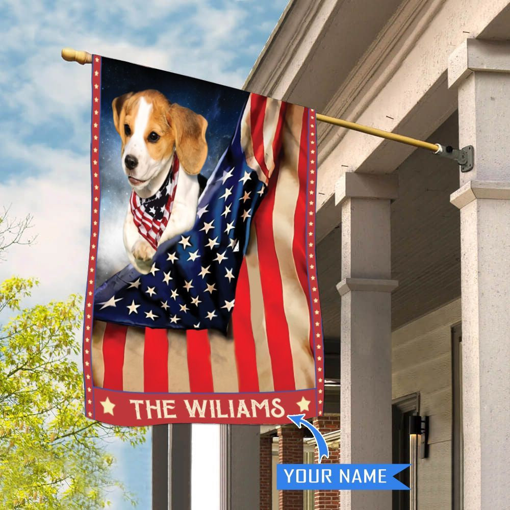 Personalized Dog Flags, Beagle House Flag, Garden Flags Dogs, Dog House Flags