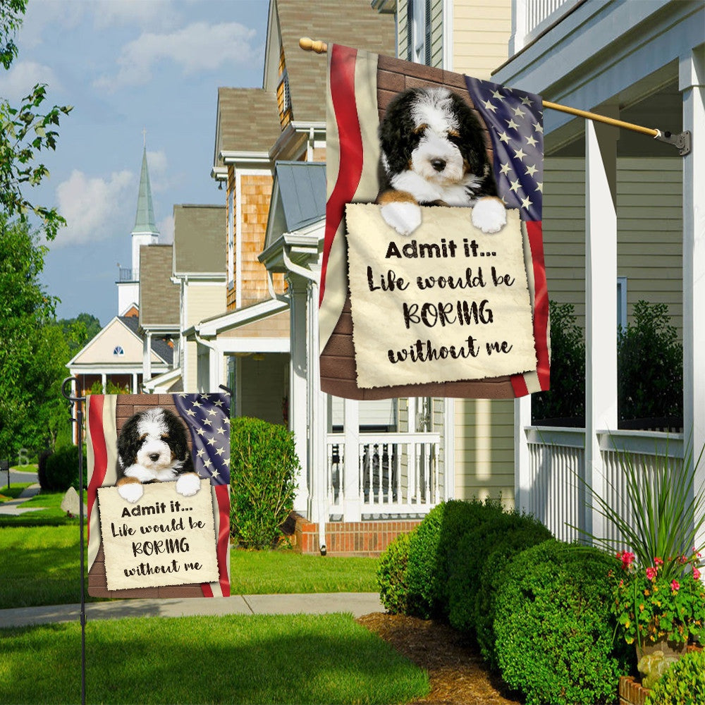 Personalized Dog Flags, Bernedoodle Flag, Garden Flags Dogs, Dog House Flags