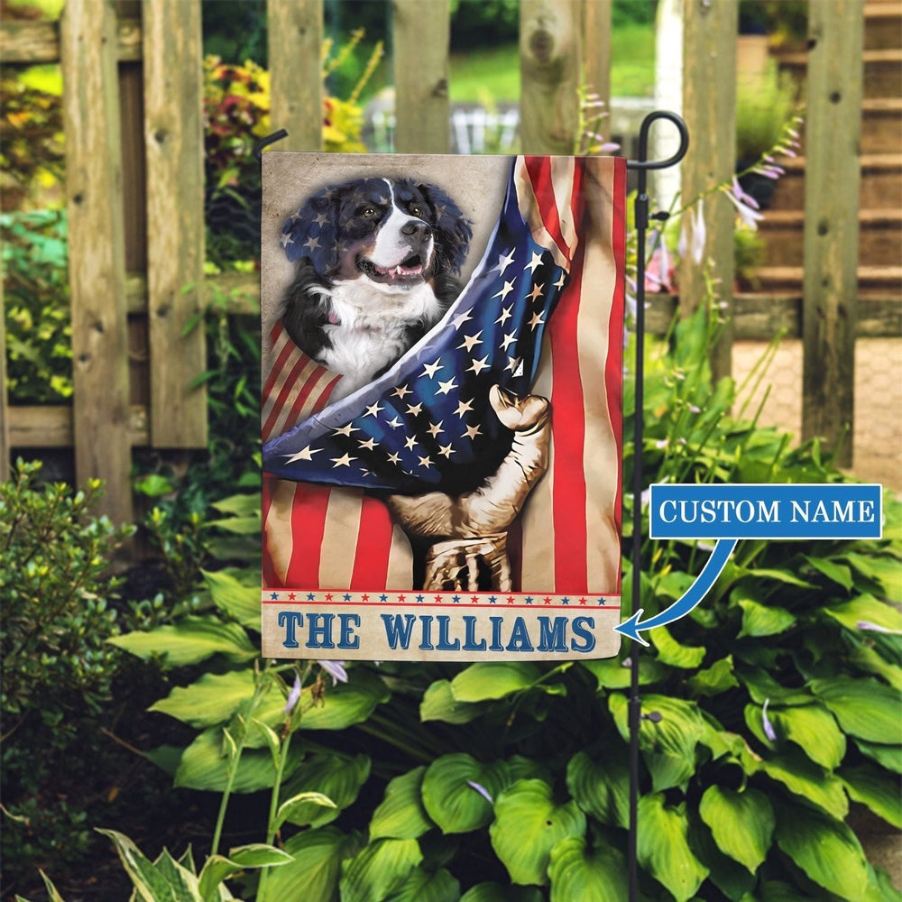 Personalized Dog Flags, Bernese Mountain Dog Garden Flag, Custom Dog Garden Flags, Garden Flags Dogs, Dog House Flags