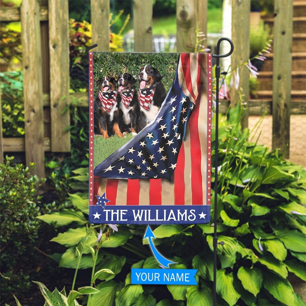 Personalized Dog Flags, Bernese Mountain Flag, Garden Flags Dogs, Dog House Flags