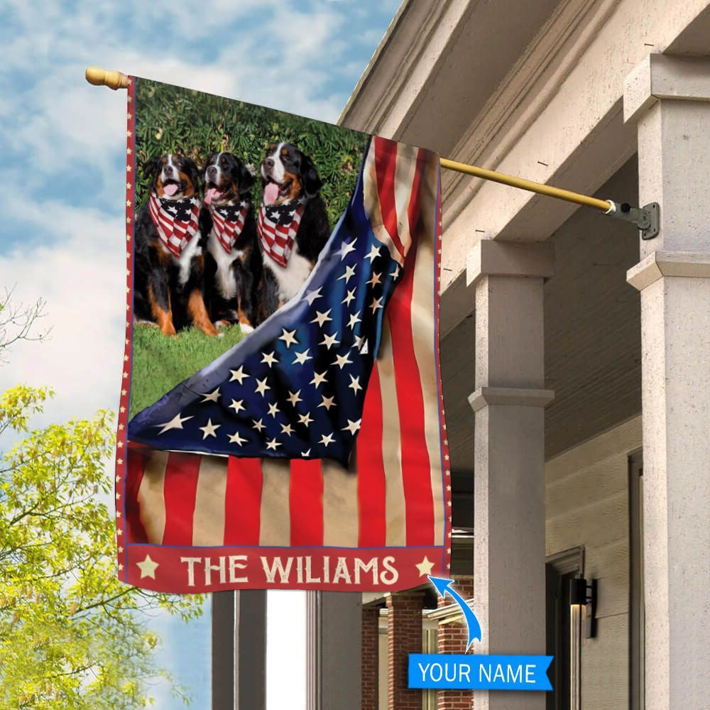 Personalized Dog Flags, Bernese Mountain Flag, Garden Flags Dogs, Dog House Flags