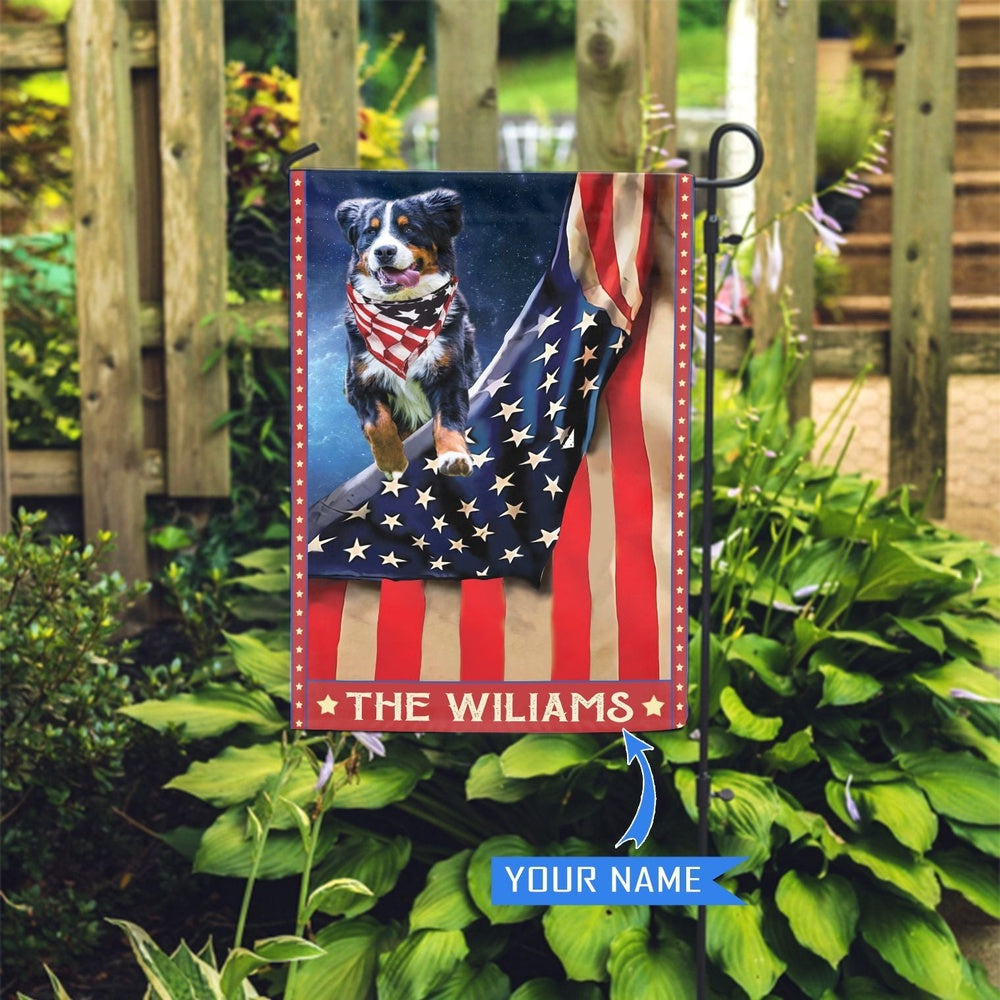 Personalized Dog Flags, Bernese Mountain Garden Flag, Garden Flags Dogs, Dog House Flags