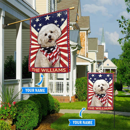 Personalized Dog Flags, Bichon Frise´ Flag, Dog Flag For House, Garden Flags Dogs, Dog House Flags