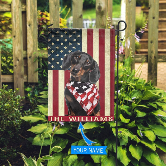 Personalized Dog Flags, Black Dachshund Garden Flag, Garden Flags Dogs, Dog House Flags
