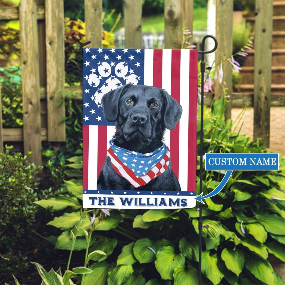 Personalized Dog Flags, Black Labrador Retrievers Garden Flag, Garden Flags Dogs, Dog House Flags