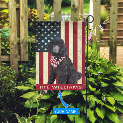Personalized Dog Flags, Black Poodle Flag, Garden Flags Dogs, Dog House Flags