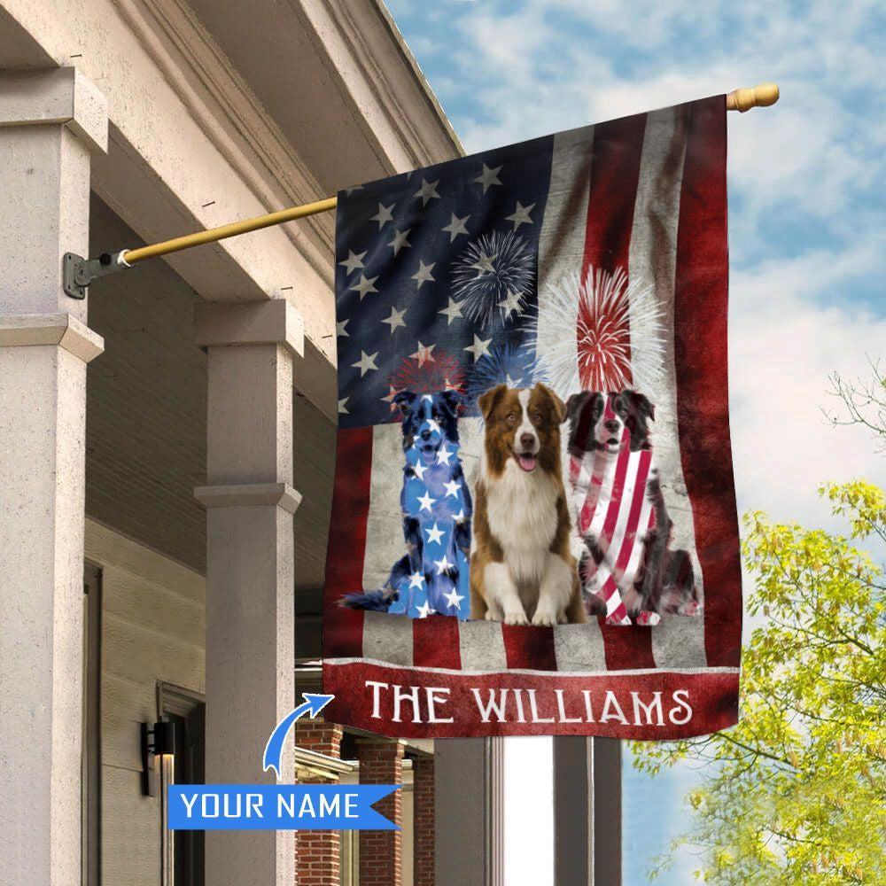 Personalized Dog Flags, Border Collie House Flag, Custom Dog Garden Flags, Garden Flags Dogs, Dog House Flags