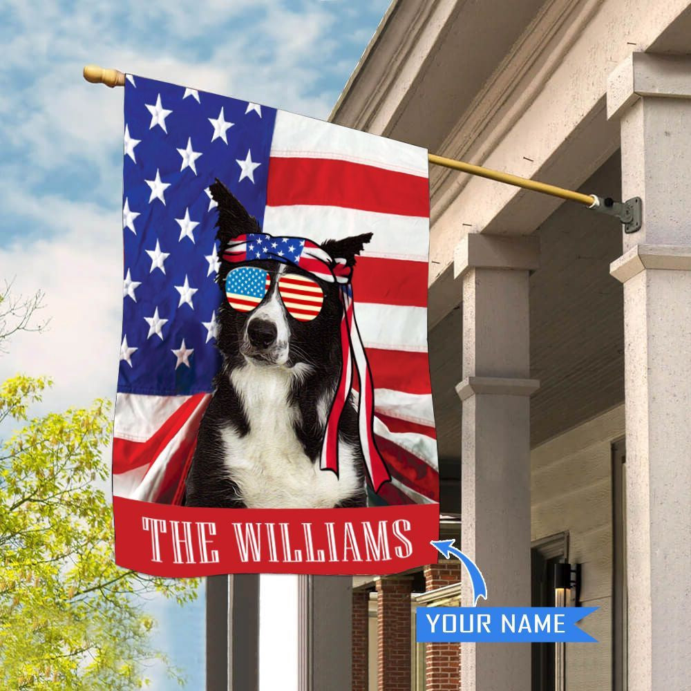 Personalized Dog Flags, Border Collie House Flag, Garden Flags Dogs, Dog House Flags