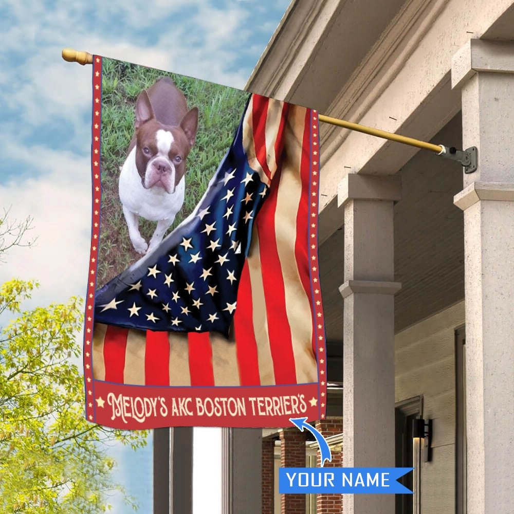 Personalized Dog Flags, Boston Terrier Flag, Custom Dog Garden Flags, Dog Gifts For Owners, Garden Flags Dogs, Dog House Flags