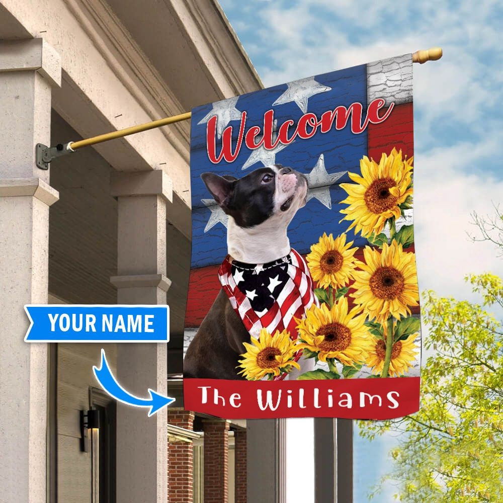 Personalized Dog Flags, Boston Terrier  Flag, Dog Flag For House, Garden Flags Dogs, Dog House Flags