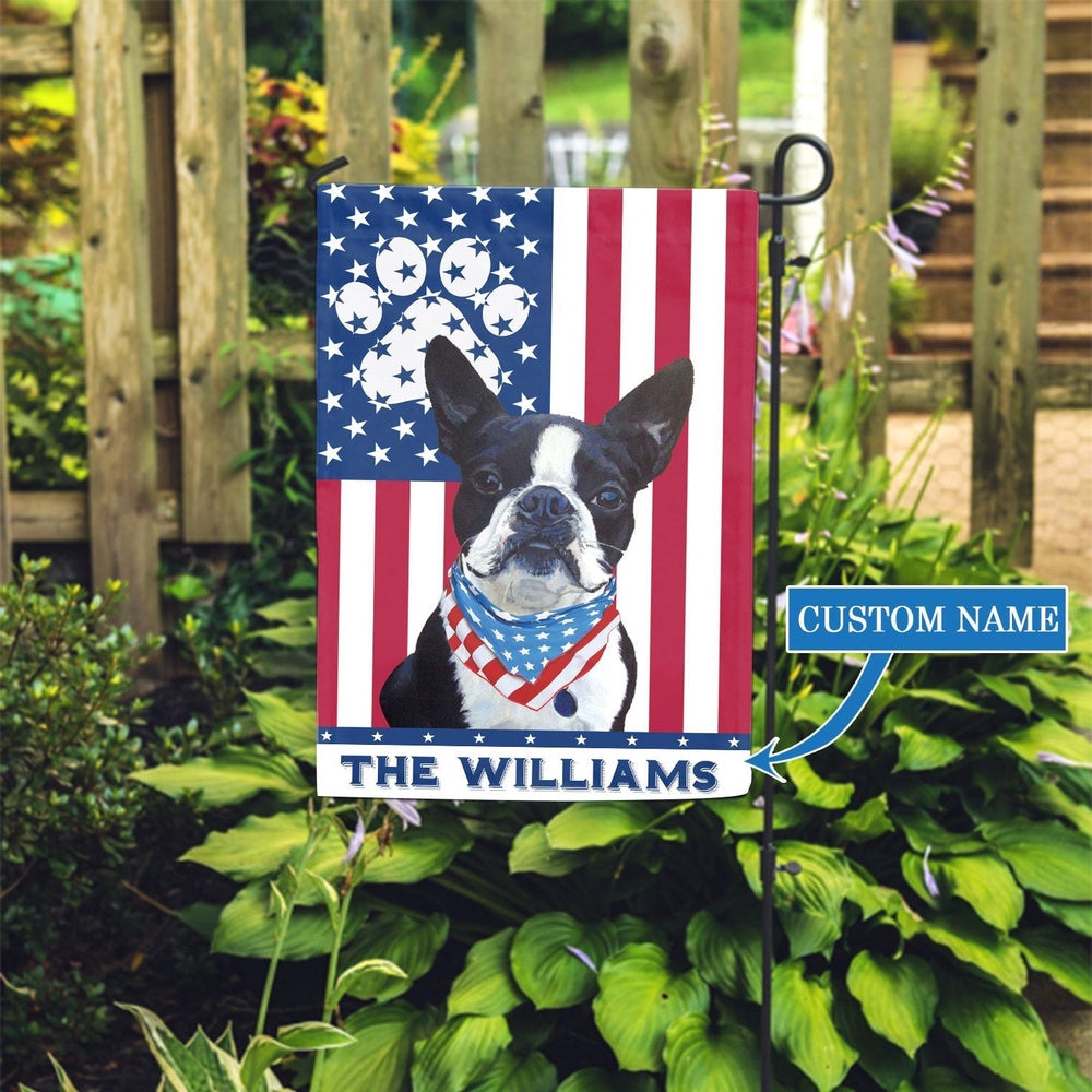 Personalized Dog Flags, Boston Terrier Garden Flag, Custom Dog Garden Flags, Dog Gifts For Owners, Garden Flags Dogs, Dog House Flags