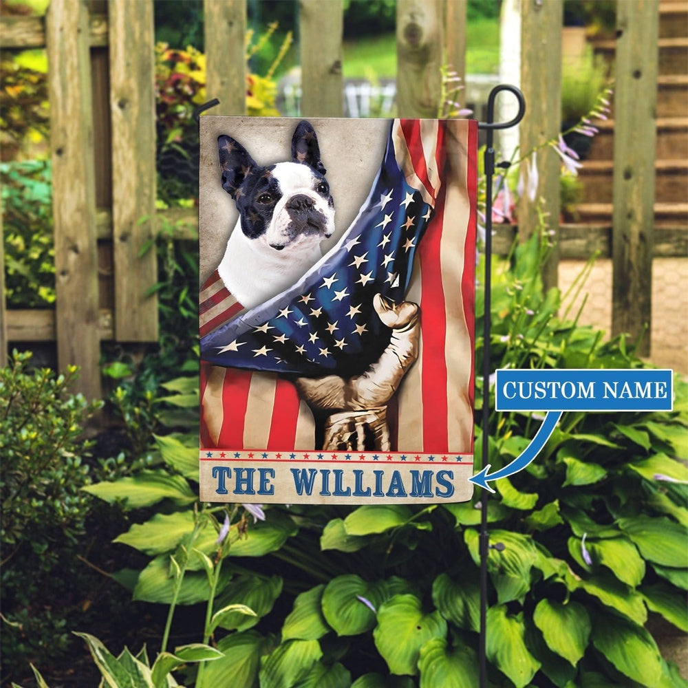 Personalized Dog Flags, Boston Terrier Garden Flag, Custom Dog Garden Flags, Outdoor Decor, Garden Flags Dogs, Dog House Flags