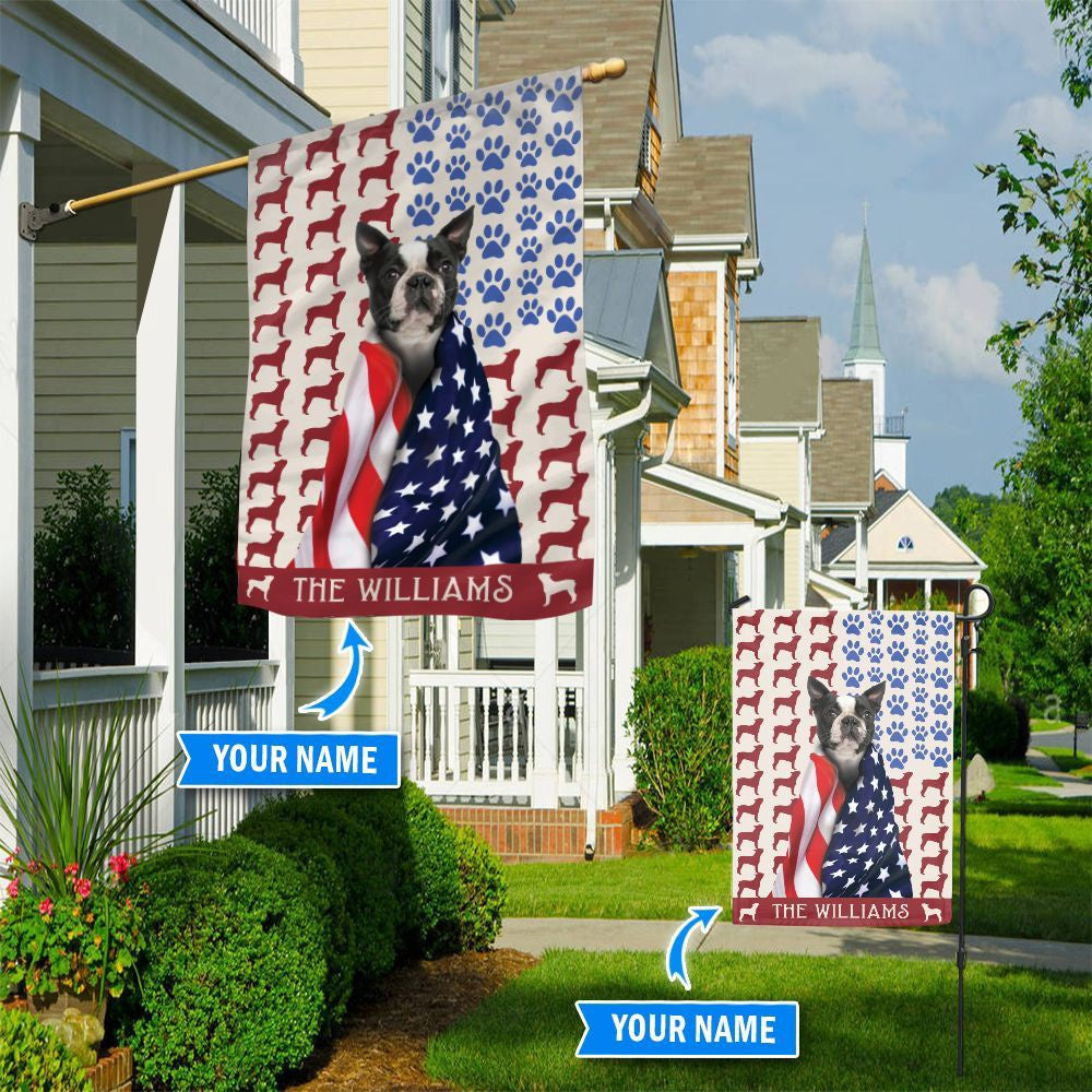 Personalized Dog Flags, Boston Terrier Garden Flag, Gift For Dog Lovers, Custom Dog Garden Flags, Garden Flags Dogs, Dog House Flags