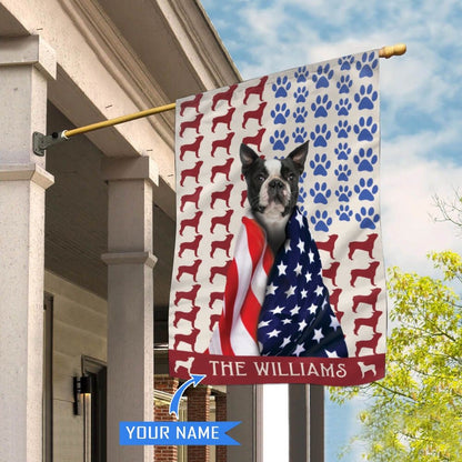 Personalized Dog Flags, Boston Terrier Garden Flag, Gift For Dog Lovers, Custom Dog Garden Flags, Garden Flags Dogs, Dog House Flags