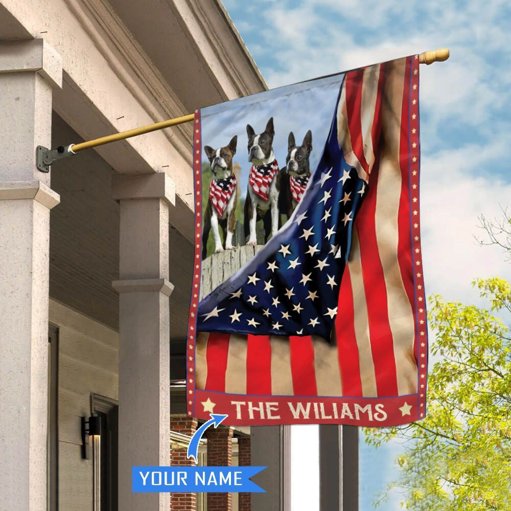 Personalized Dog Flags, Boston Terrier House Flag, Custom Dog Garden Flags, Dog Gifts For Owners, Garden Flags Dogs, Dog House Flags