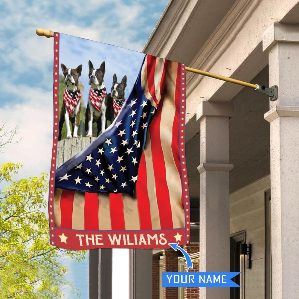 Personalized Dog Flags, Boston Terrier House Flag, Custom Dog Garden Flags, Dog Gifts For Owners, Garden Flags Dogs, Dog House Flags