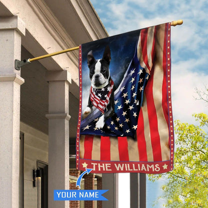 Personalized Dog Flags, Boston Terrier House Flag, Garden Flags Dogs, Dog House Flags