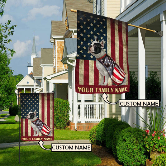 Personalized Dog Flags, Boston Terrier &amp American Flag, Custom Dog Garden Flags, Garden Flags Dogs, Dog House Flags