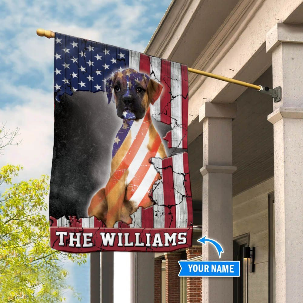 Personalized Dog Flags, Boxer  Flag, Custom Dog Garden Flags, Dog Flags Outdoor, Garden Flags Dogs, Dog House Flags