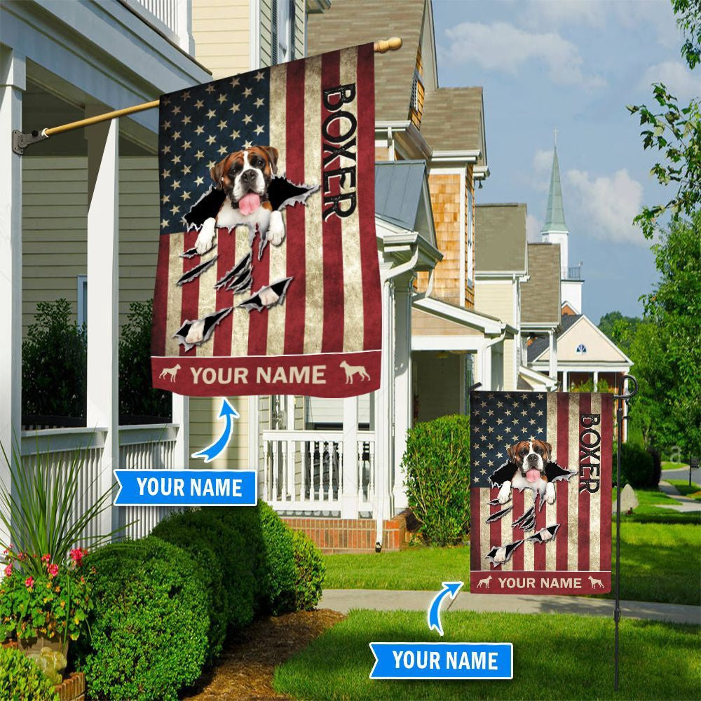 Personalized Dog Flags, Boxer Flag, Custom Dog Garden Flags, Dog Gifts For Owners, Garden Flags Dogs, Dog House Flags