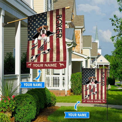 Personalized Dog Flags, Boxer Flag, Custom Dog Garden Flags, Dog Gifts For Owners, Garden Flags Dogs, Dog House Flags