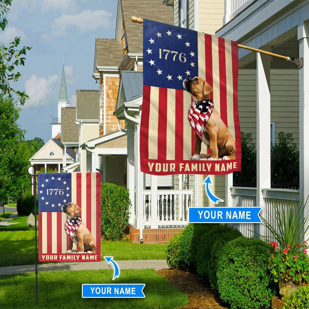 Personalized Dog Flags, Boxer Flag, Custom Dog Garden Flags, Outdoor Decor, Garden Flags Dogs, Dog House Flags