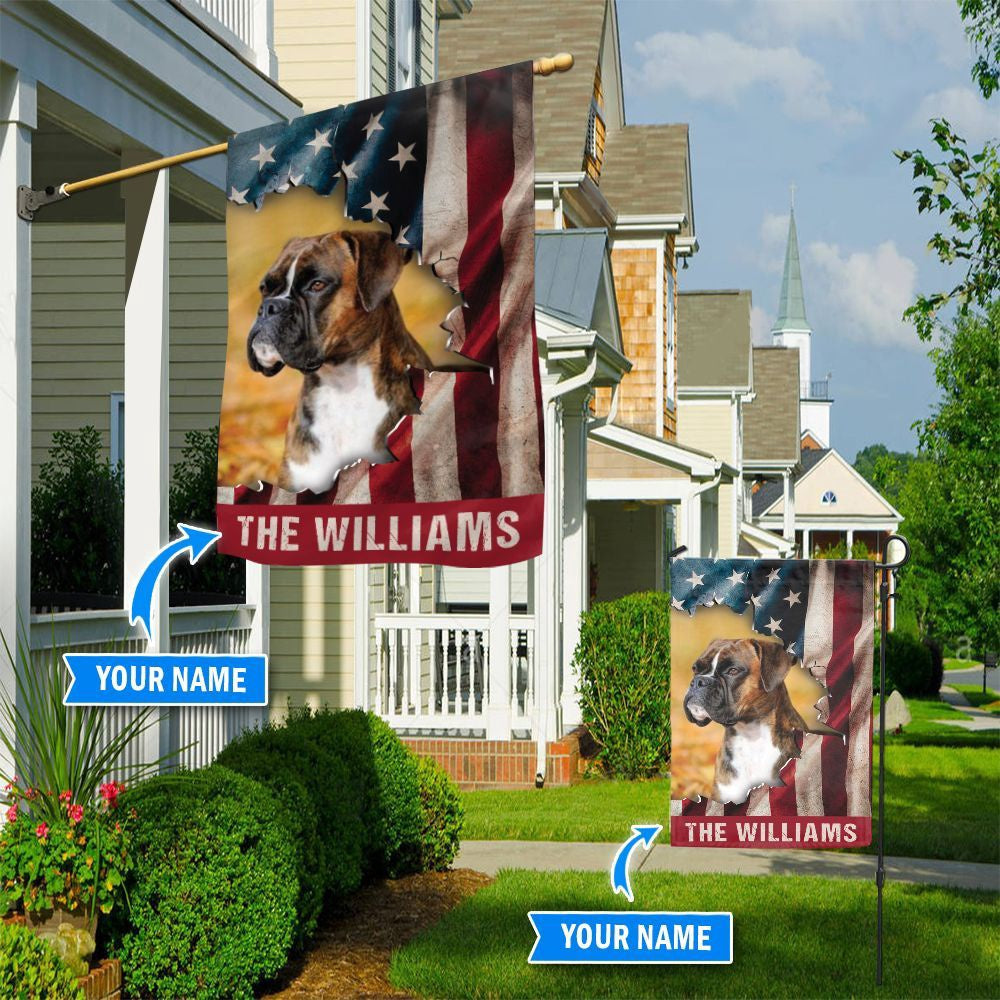 Personalized Dog Flags, Boxer Flag, Garden Flags Dogs, Dog House Flags