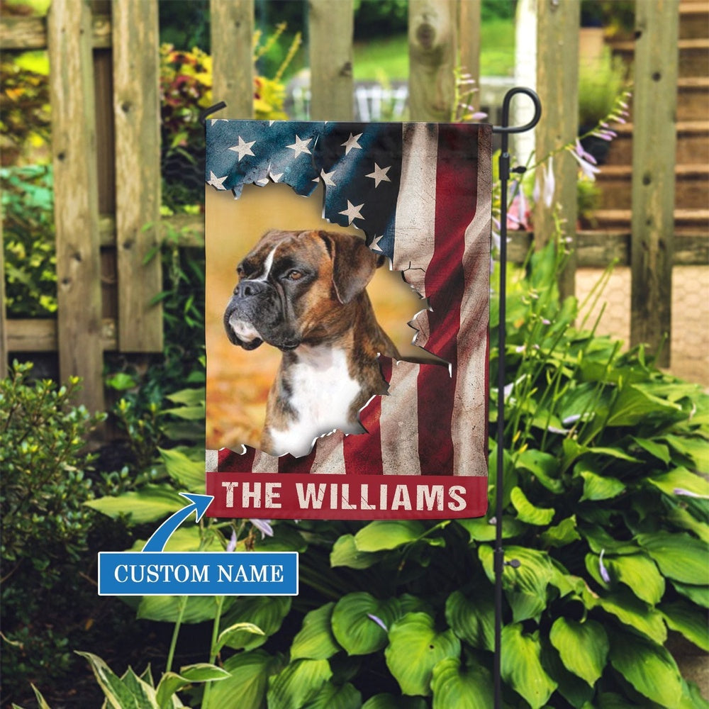 Personalized Dog Flags, Boxer Flag, Garden Flags Dogs, Dog House Flags