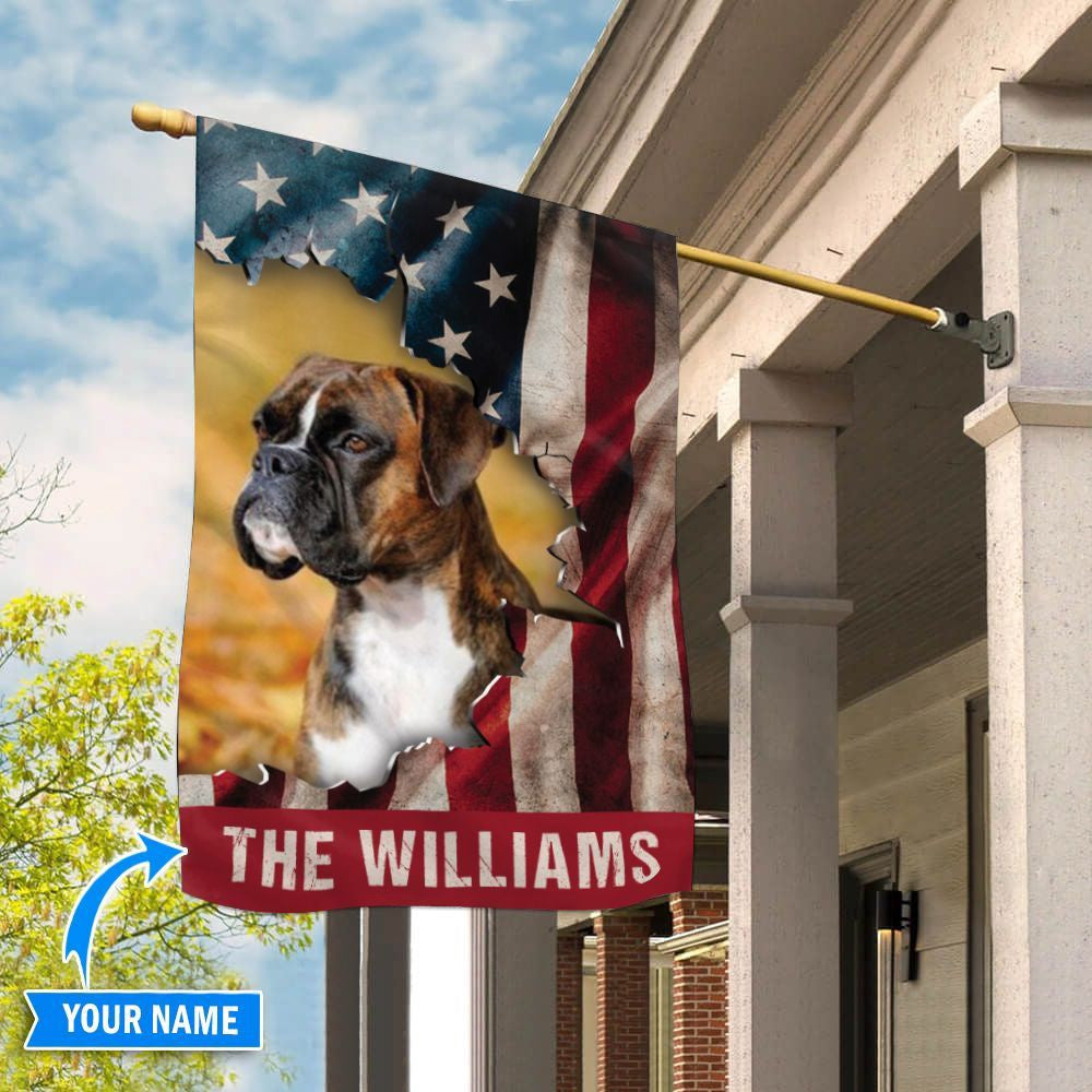 Personalized Dog Flags, Boxer Flag, Garden Flags Dogs, Dog House Flags