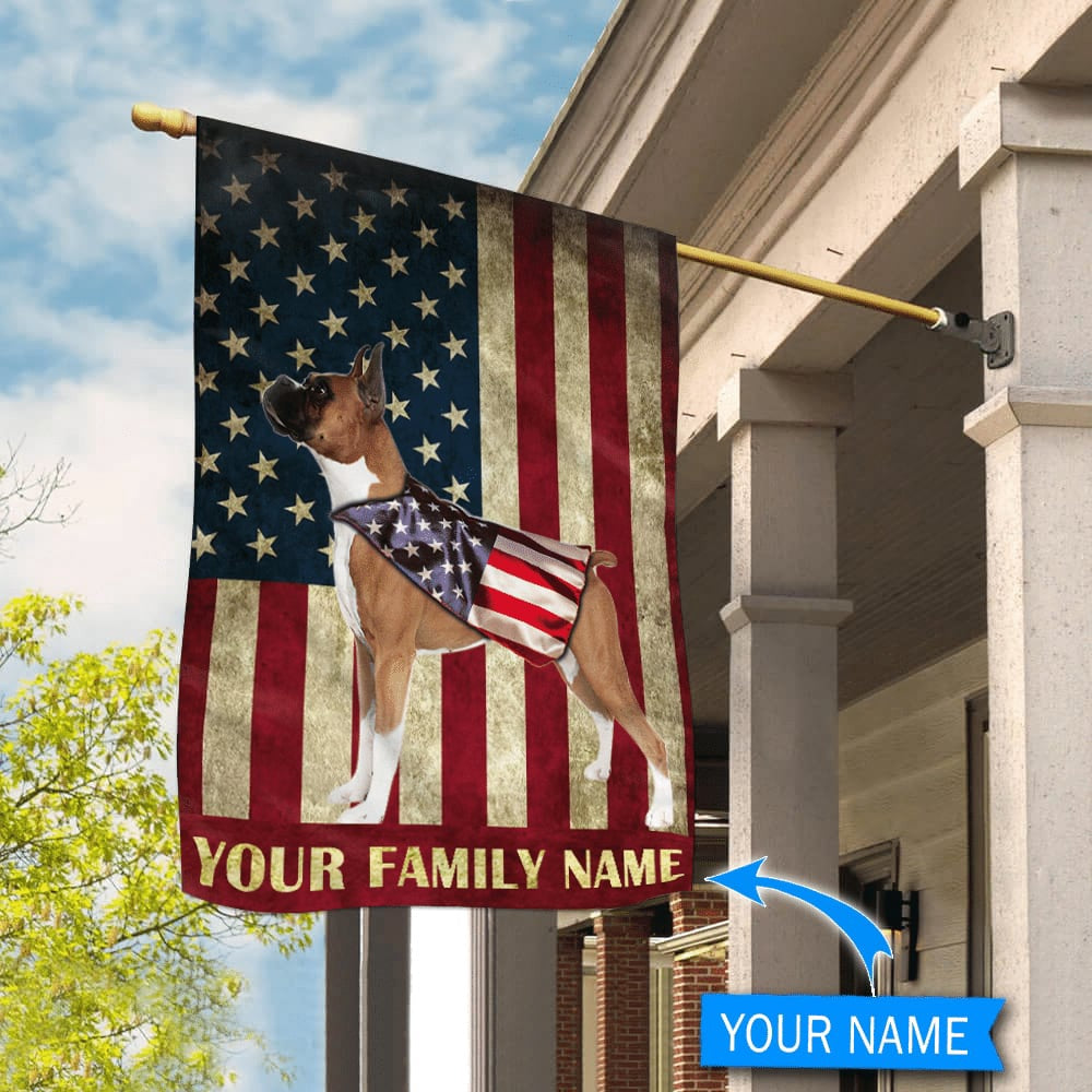 Personalized Dog Flags, Boxer Garden Dog Flag, Custom Dog Garden Flags, Outdoor Decoration, Garden Flags Dogs, Dog House Flags