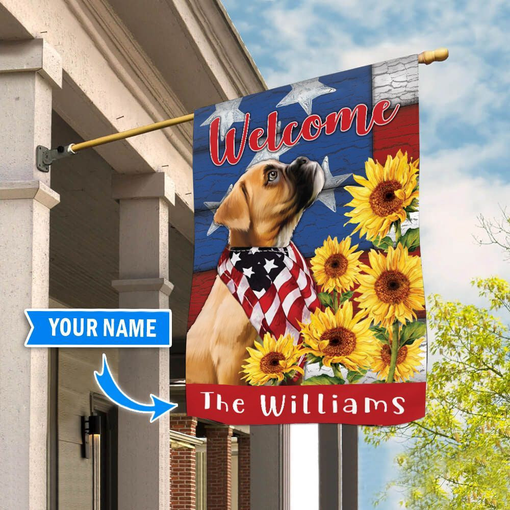 Personalized Dog Flags, Boxer Garden Flag, Custom Dog Garden Flags, Dog Flags Outdoor, Garden Flags Dogs, Dog House Flags