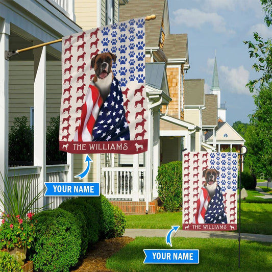 Personalized Dog Flags, Boxer Garden Flag, Custom Dog Garden Flags, Gift For Dog Lovers, Garden Flags Dogs, Dog House Flags