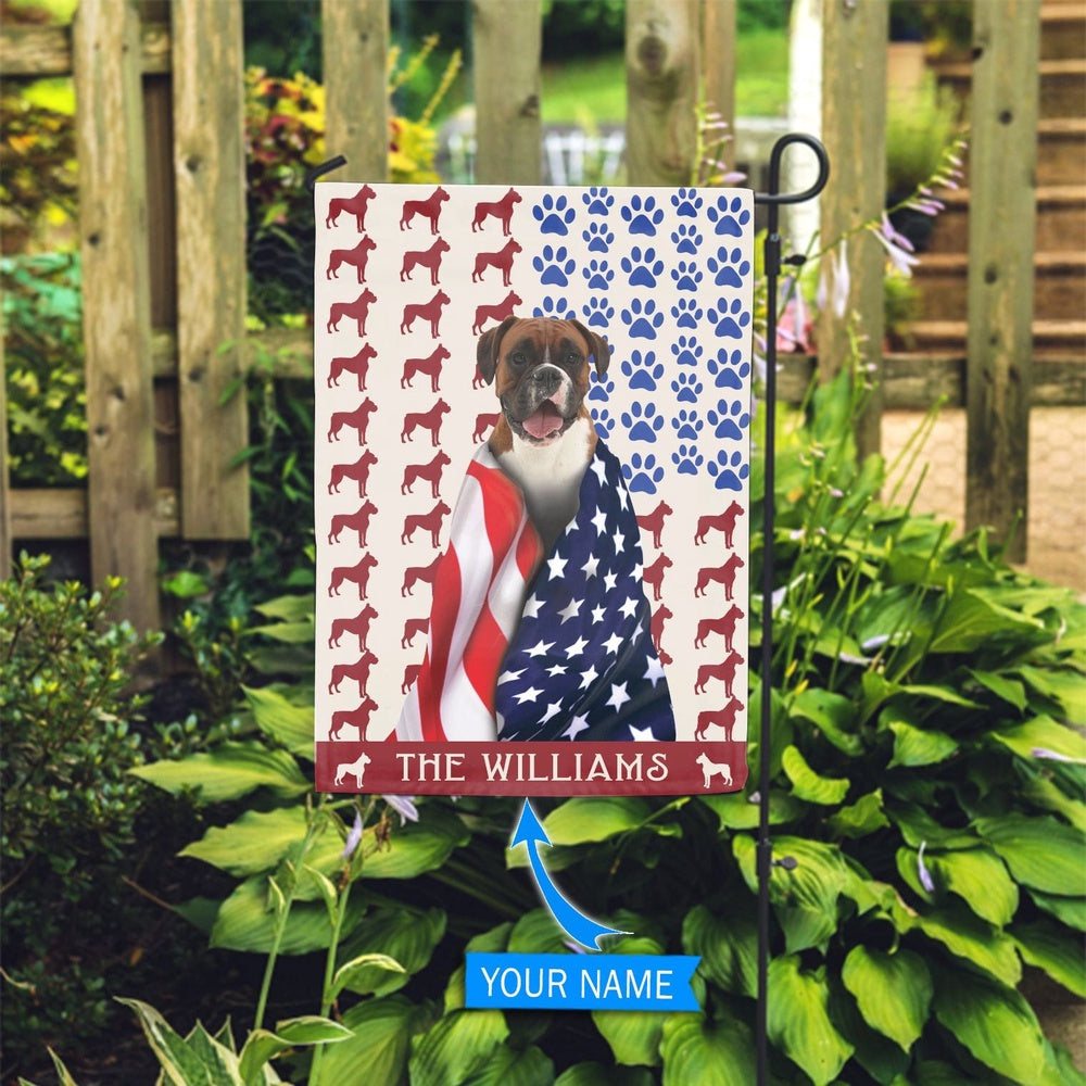 Personalized Dog Flags, Boxer Garden Flag, Custom Dog Garden Flags, Gift For Dog Lovers, Garden Flags Dogs, Dog House Flags