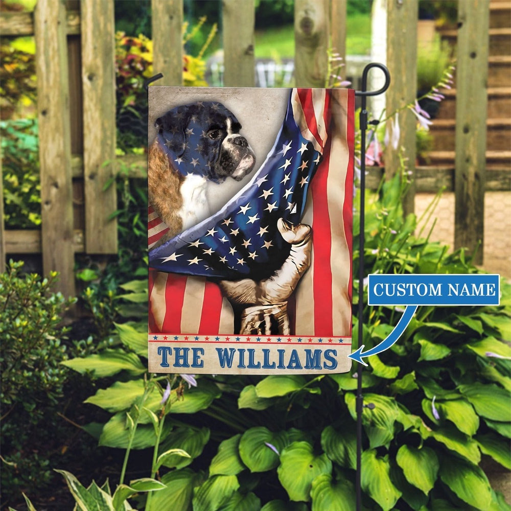 Personalized Dog Flags, Boxer Garden Flag, Garden Flags Dogs, Dog House Flags