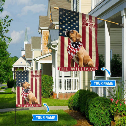 Personalized Dog Flags, Boxer God Bless America Flag, Dog Flag For House, Garden Flags Dogs, Dog House Flags