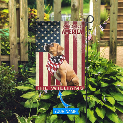 Personalized Dog Flags, Boxer God Bless America Flag, Dog Flag For House, Garden Flags Dogs, Dog House Flags