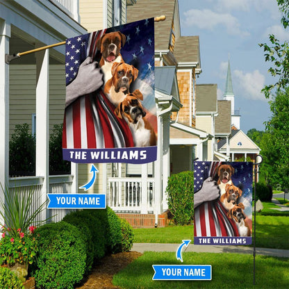 Personalized Dog Flags, Boxer House Flag, Custom Dog Garden Flags, Dog Flags Outdoor, Garden Flags Dogs, Dog House Flags