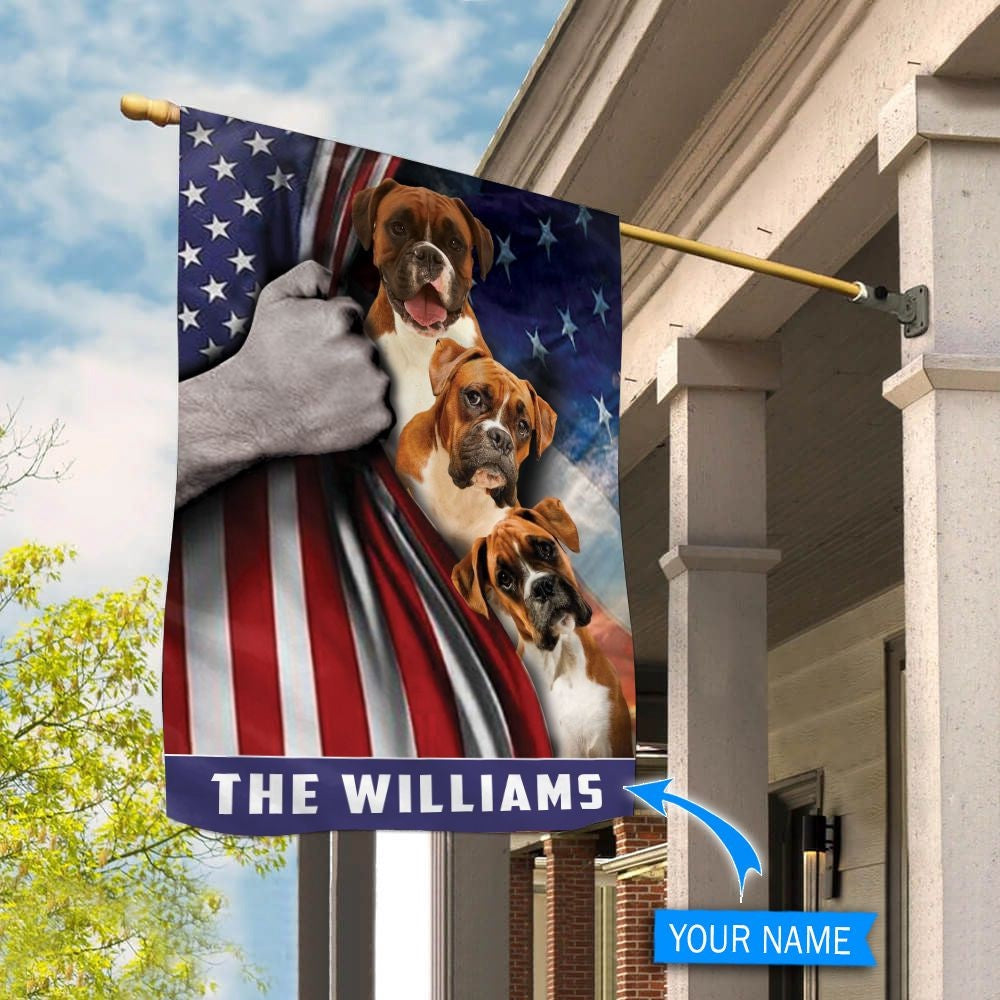 Personalized Dog Flags, Boxer House Flag, Custom Dog Garden Flags, Dog Flags Outdoor, Garden Flags Dogs, Dog House Flags